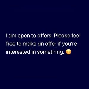 Open to offers.